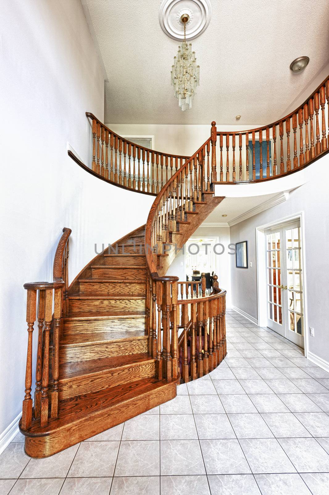 Entrance hall with staircase by elenathewise