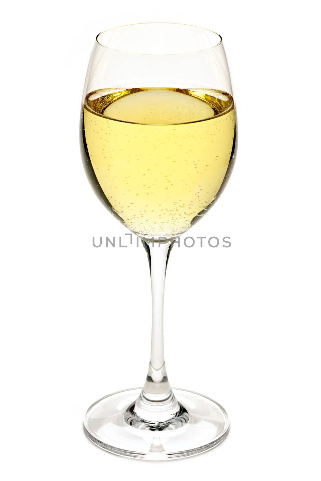 White wine in glass by elenathewise