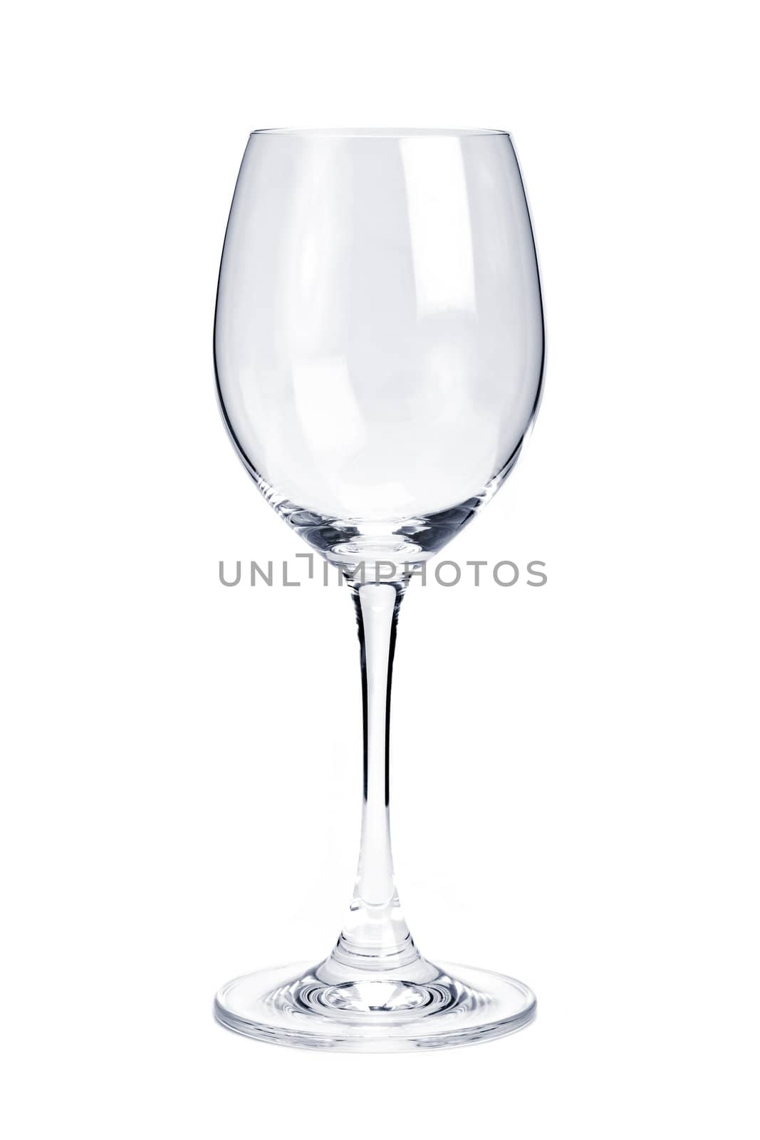 Empty white wine glass by elenathewise