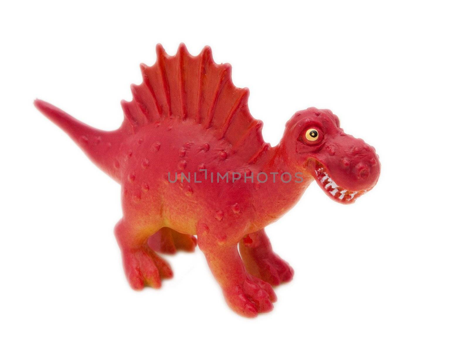 Spinosaurus - prehistoric era dinosaur on white