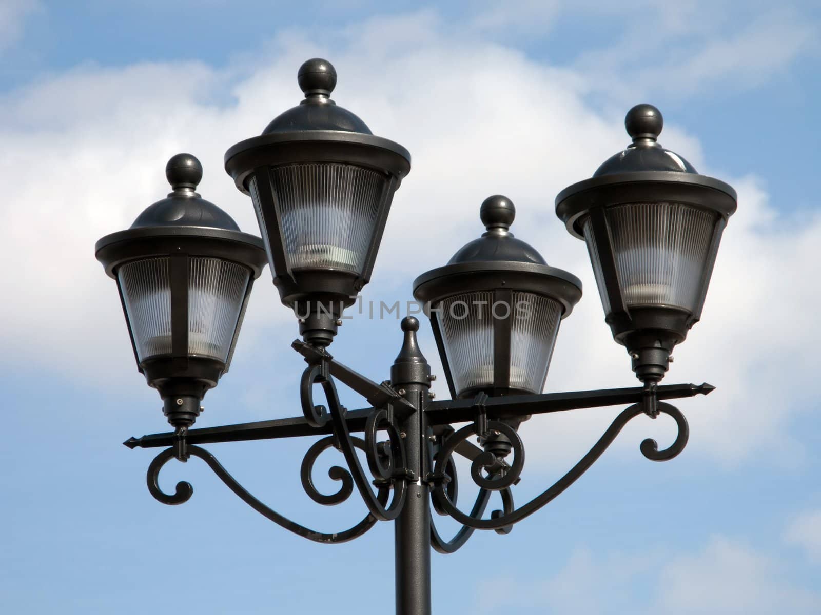 Street light equipment and blue sky