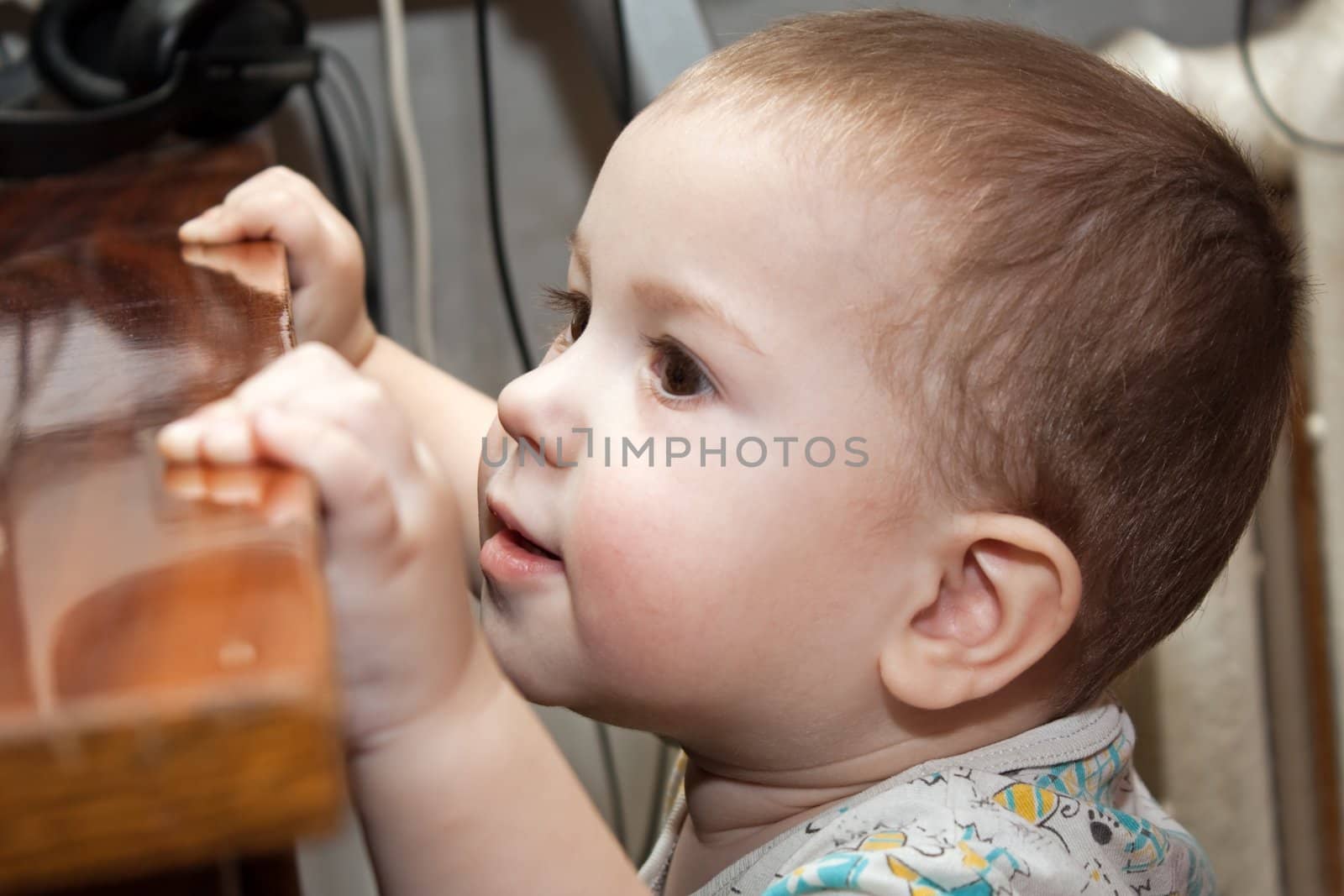 Little child smiling for happiness and fun