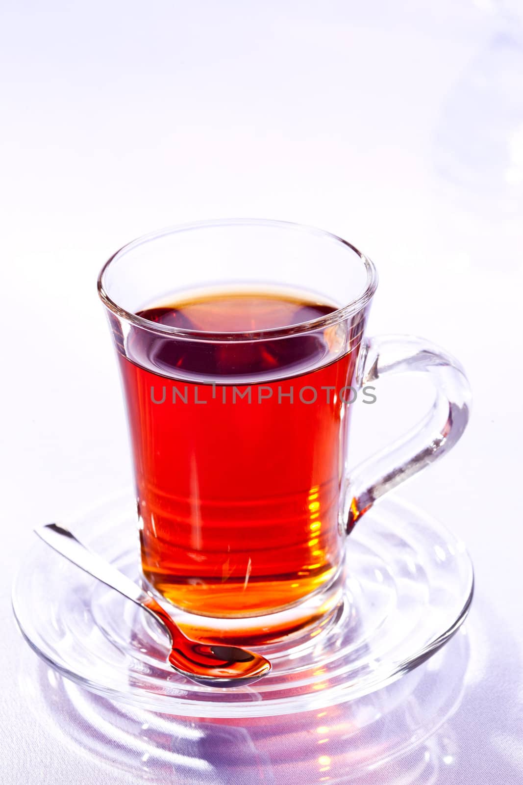 drink series: cup of tea, top view