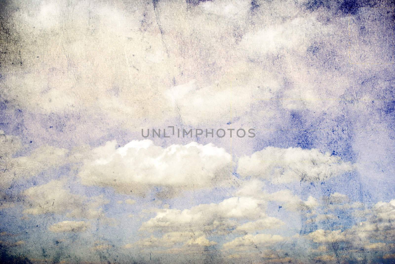 retro image of cloudy sky