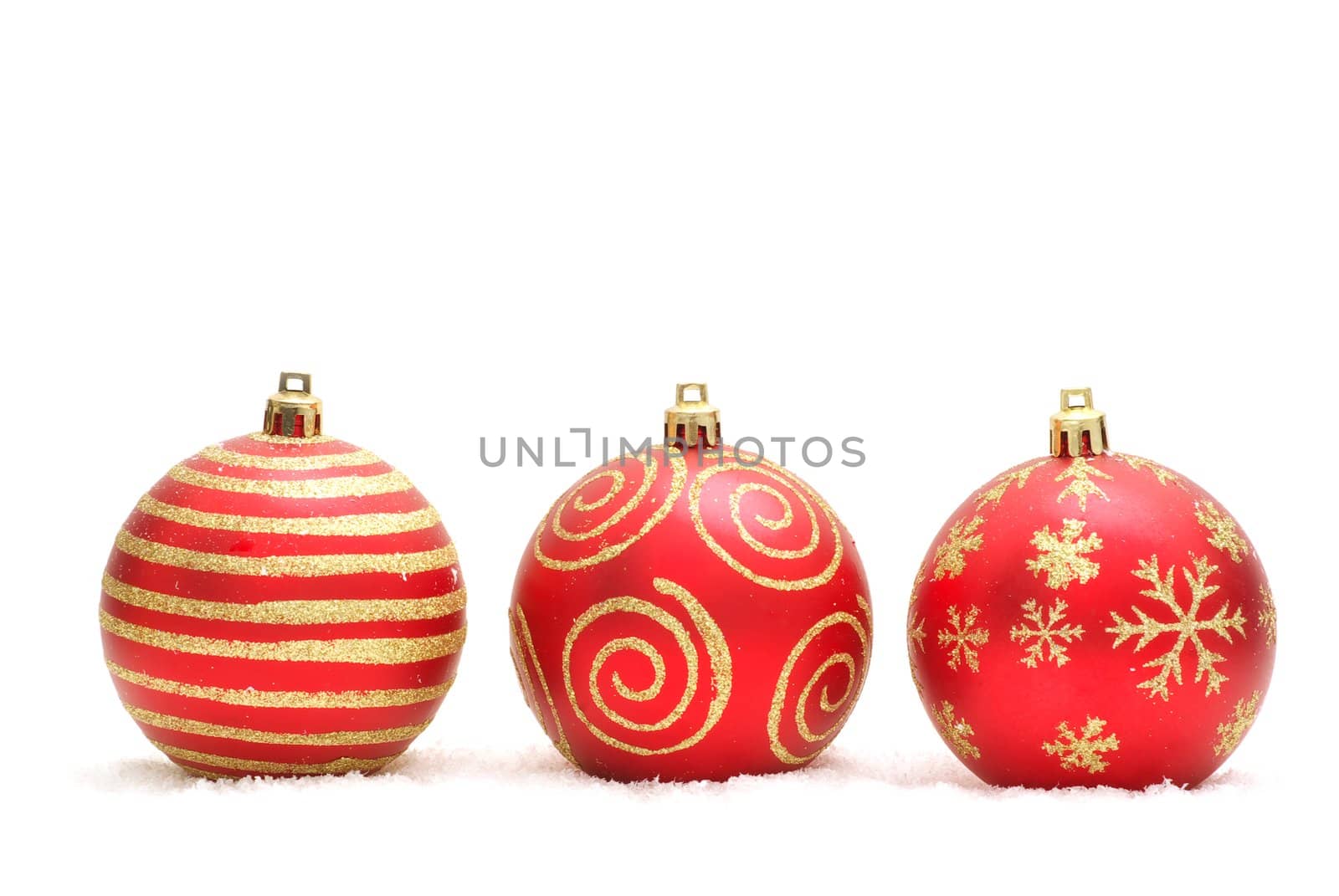 christmas balls isolated on a white background