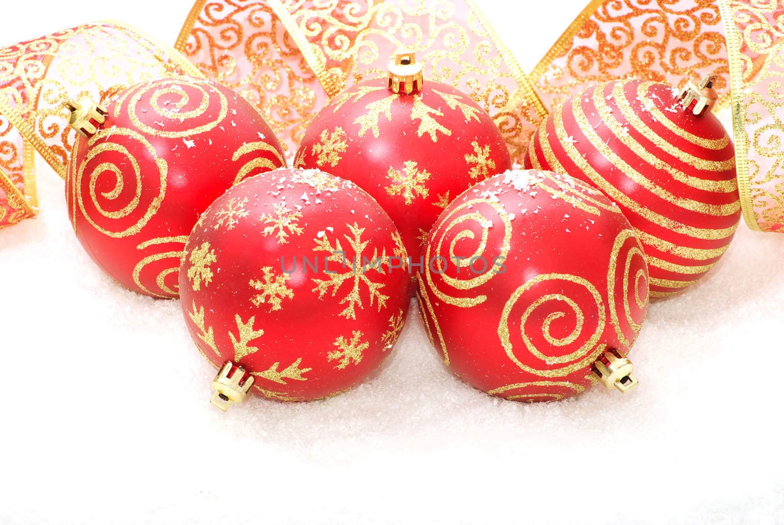 christmas balls isolated on a white background