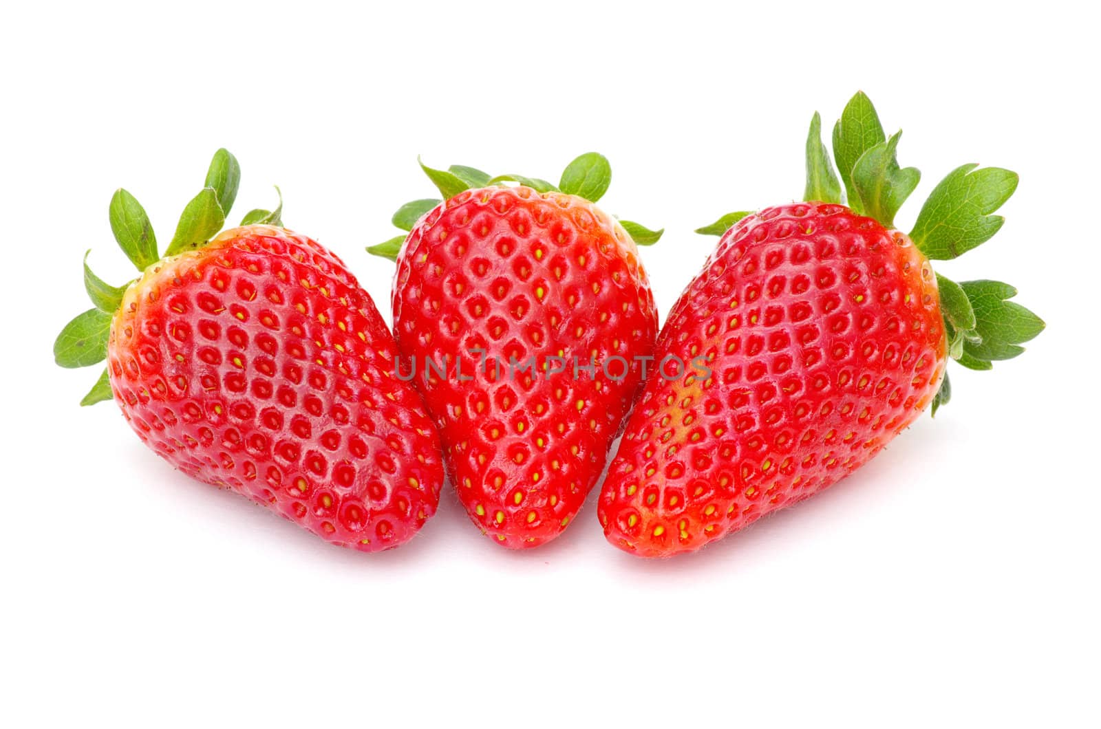 Beautiful strawberries isolated on white