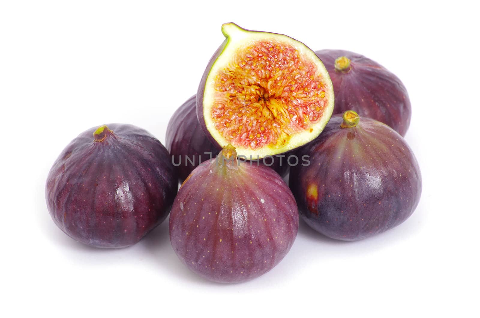 Fresh figs isolated on white