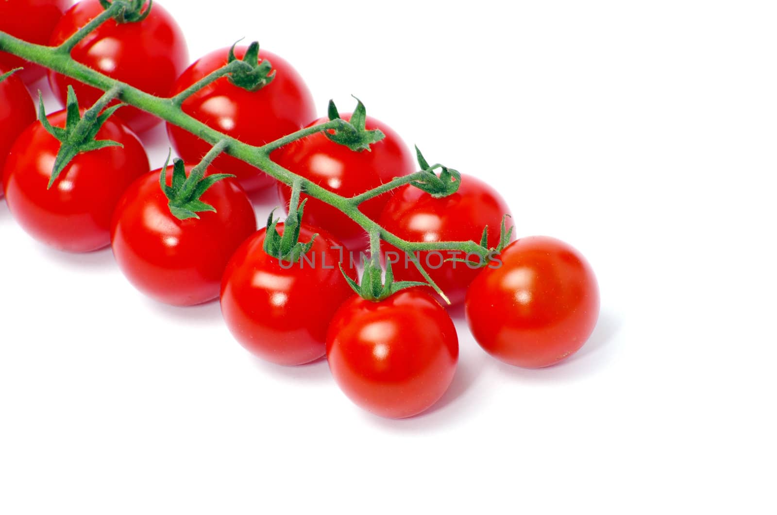 Cherry tomatoes isolated on white