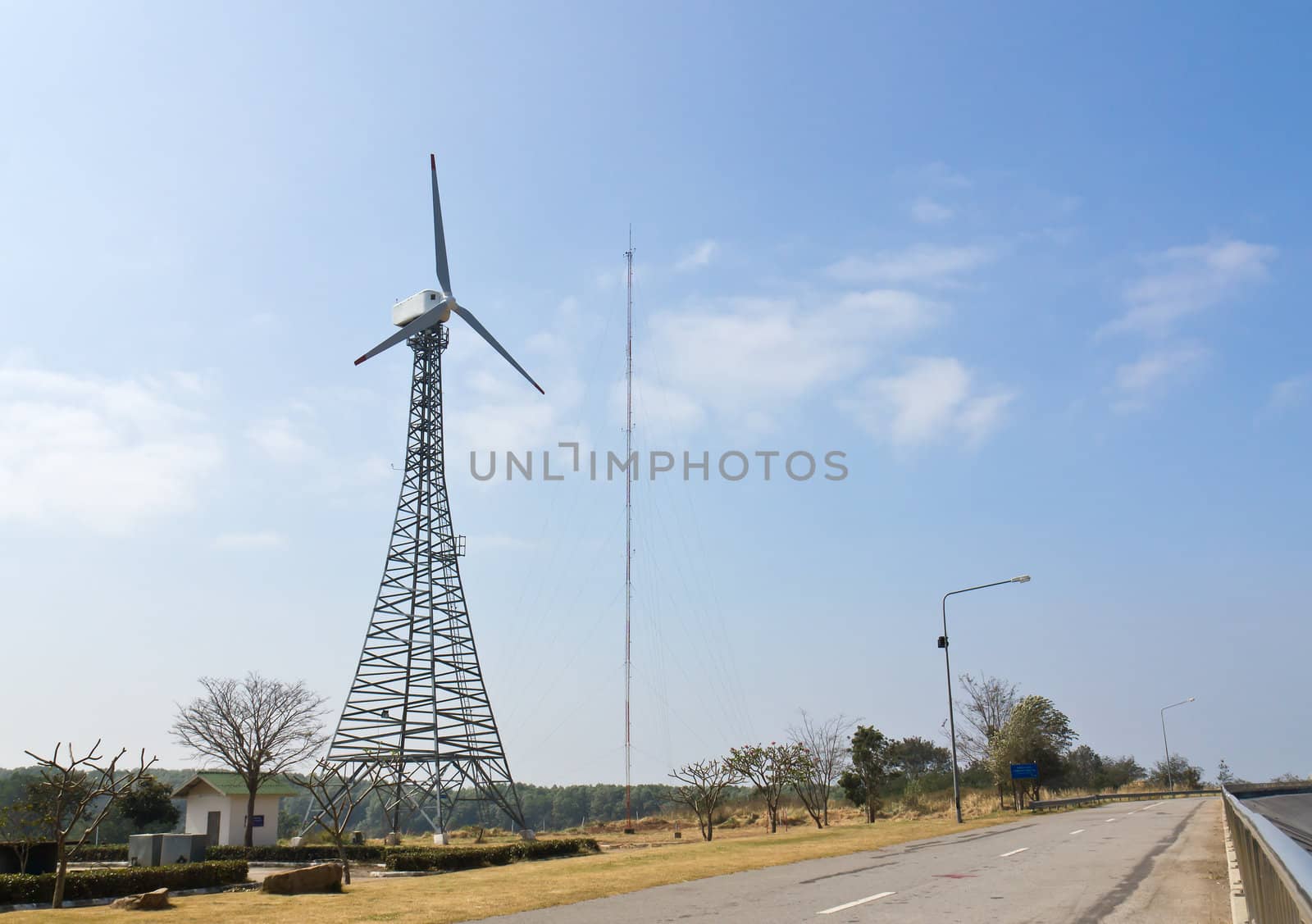 Wind energy turbine power station