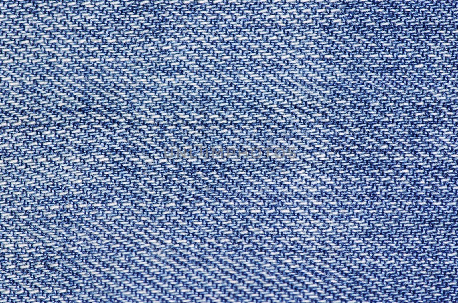 Textured striped blue jeans denim linen fabric background