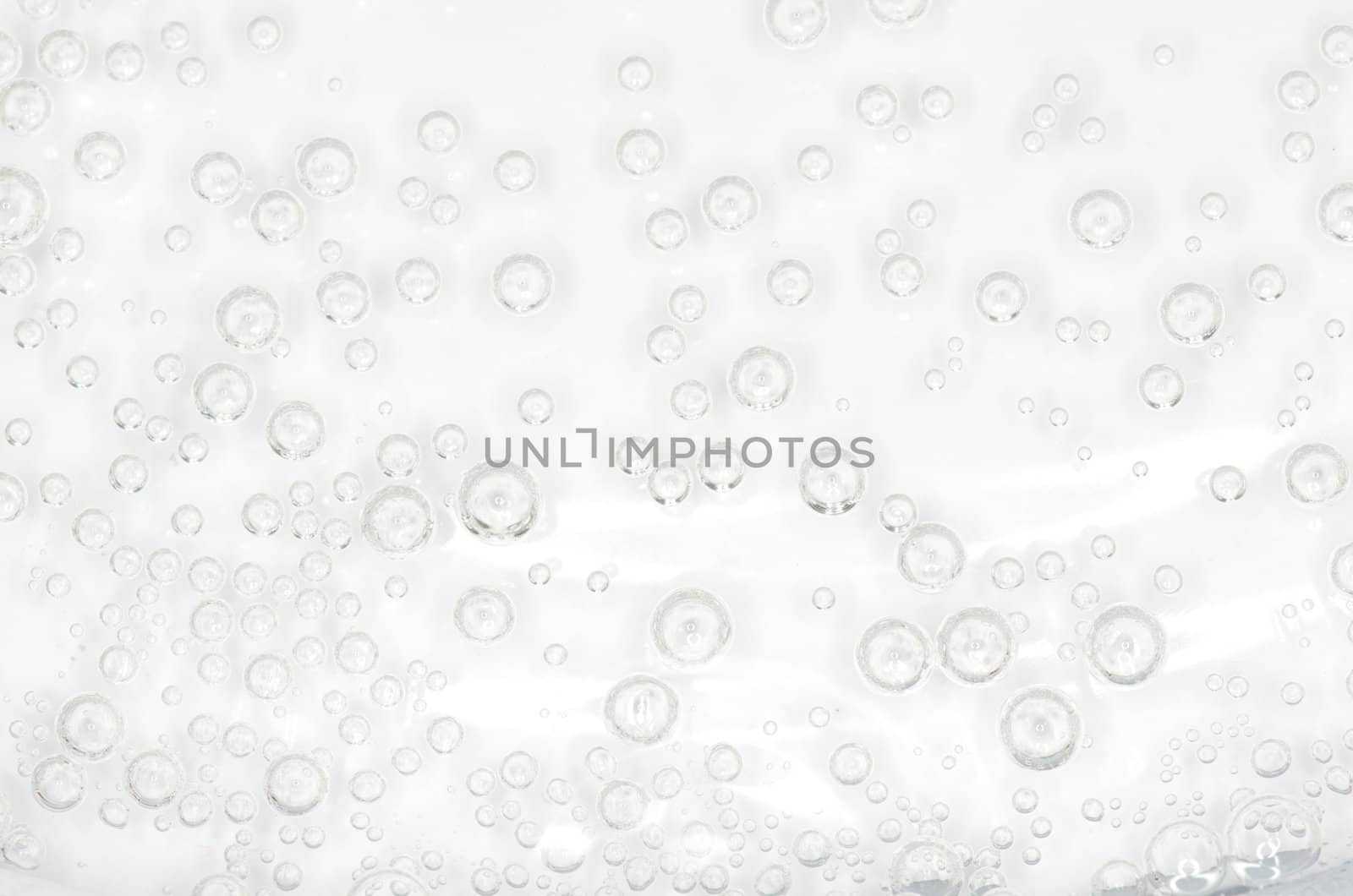water and water bubbles in blue