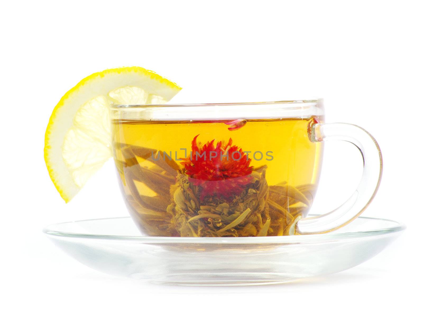 tea in cup  isolated on white background