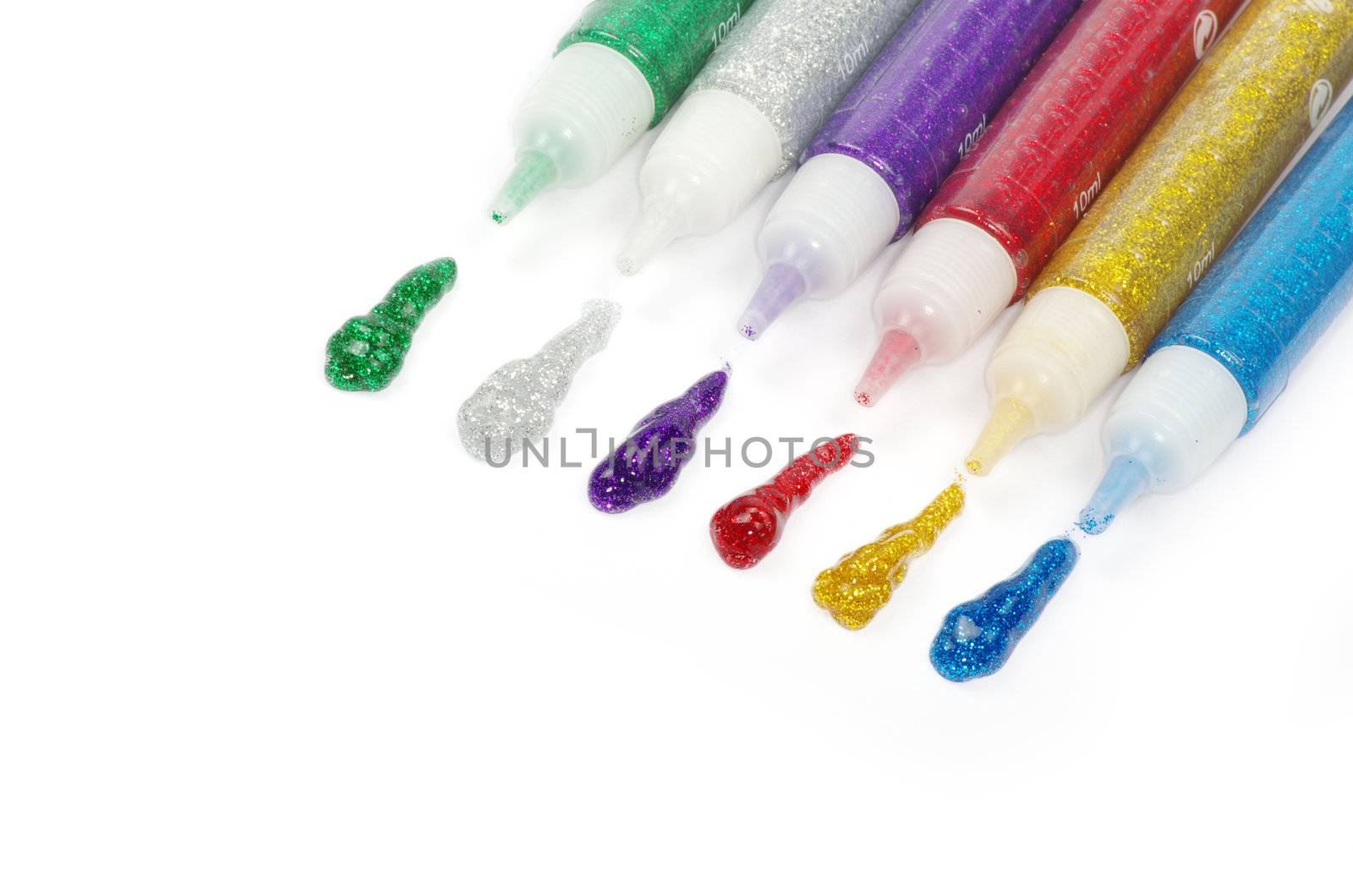 Tubes of colorful oil paint