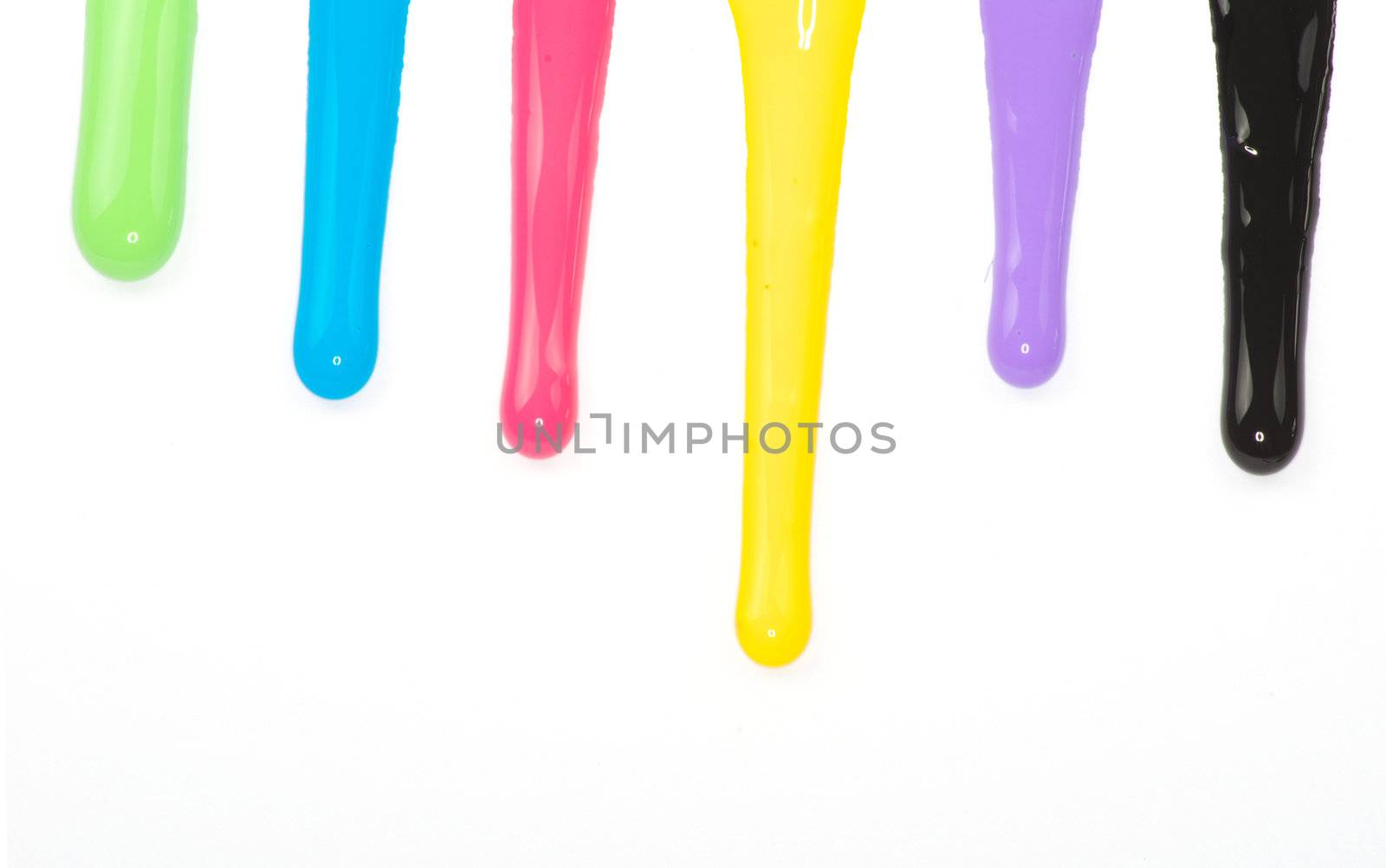 paint dripping isolated on white