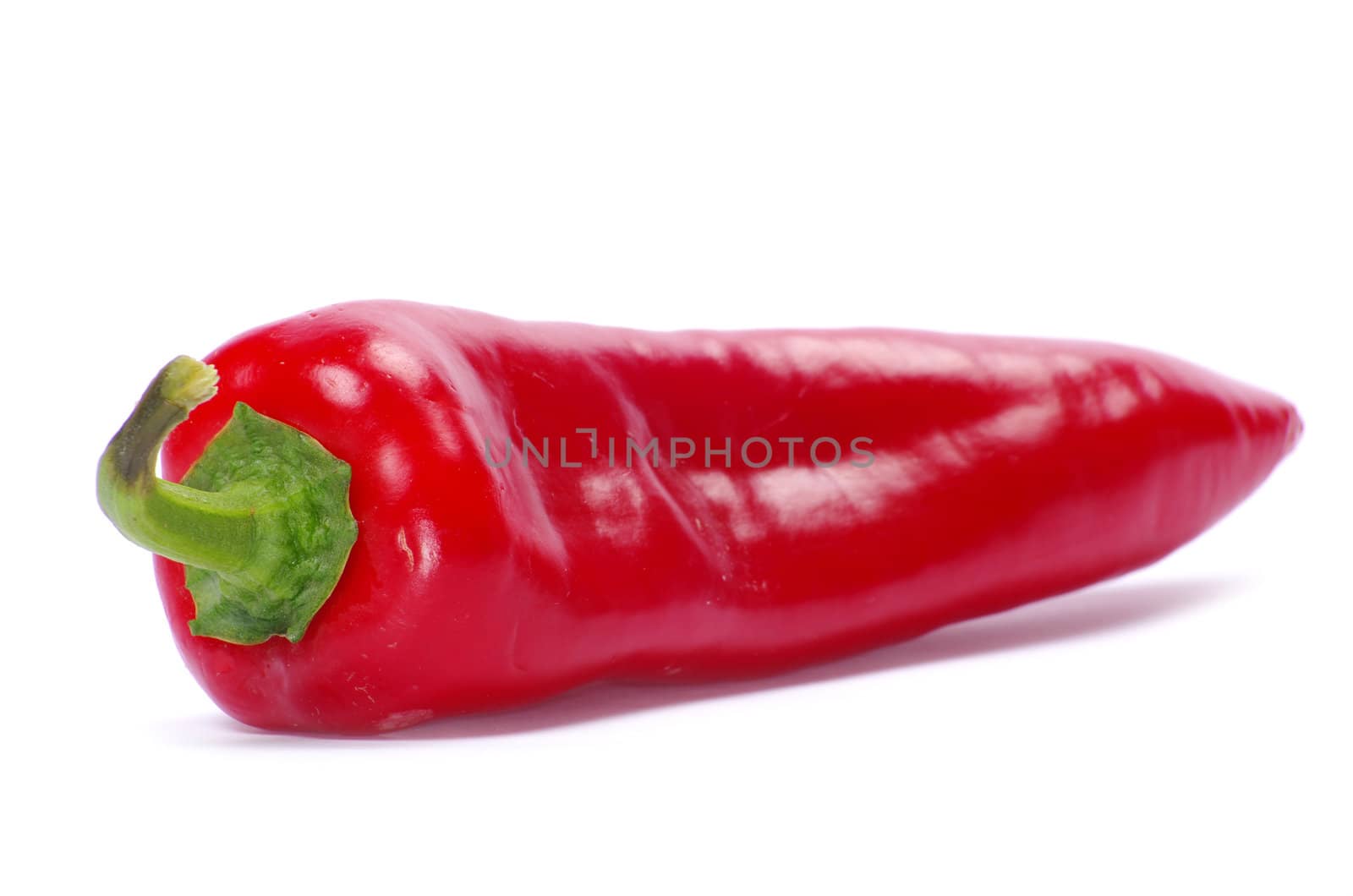 red hot chili pepper on white