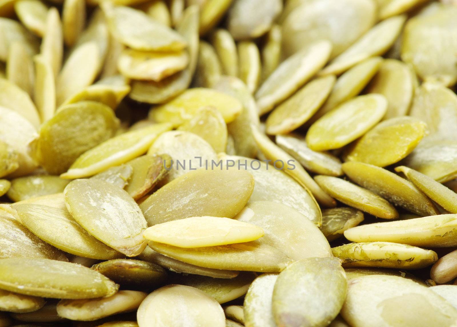 Close up of the pumpkin seeds