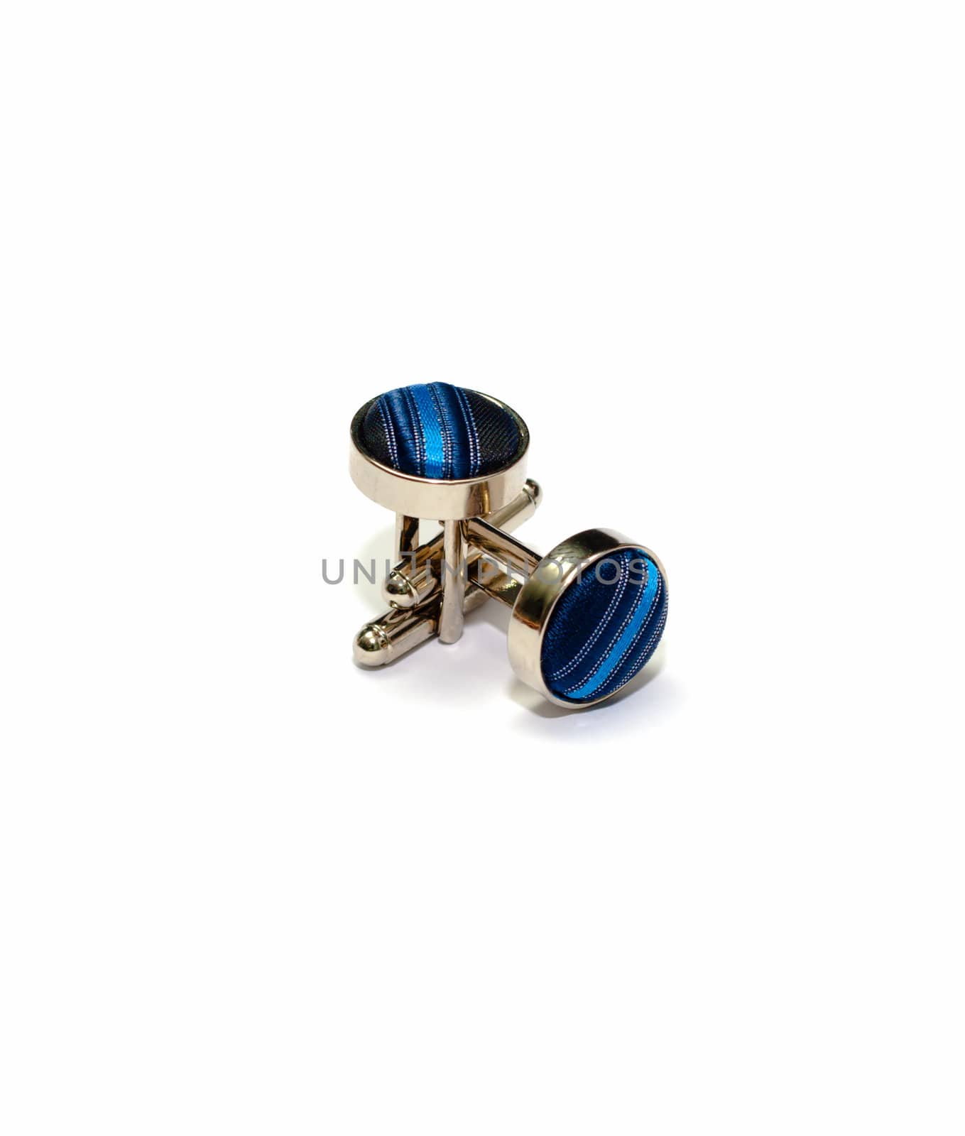 Cufflinks on a white background