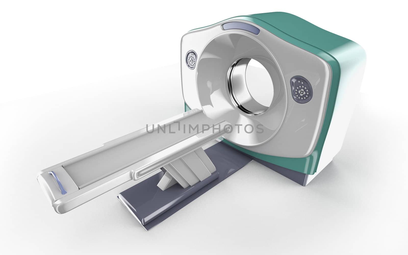 MRI scanner isolated on white background