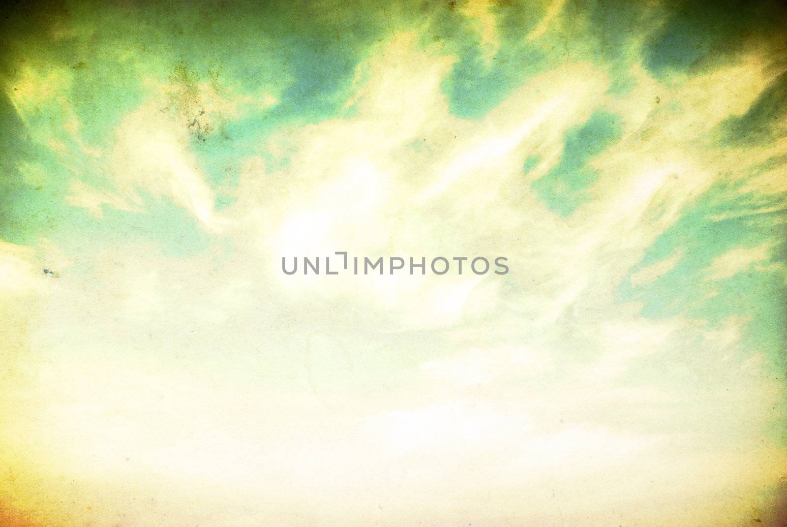 retro image of cloudy sky