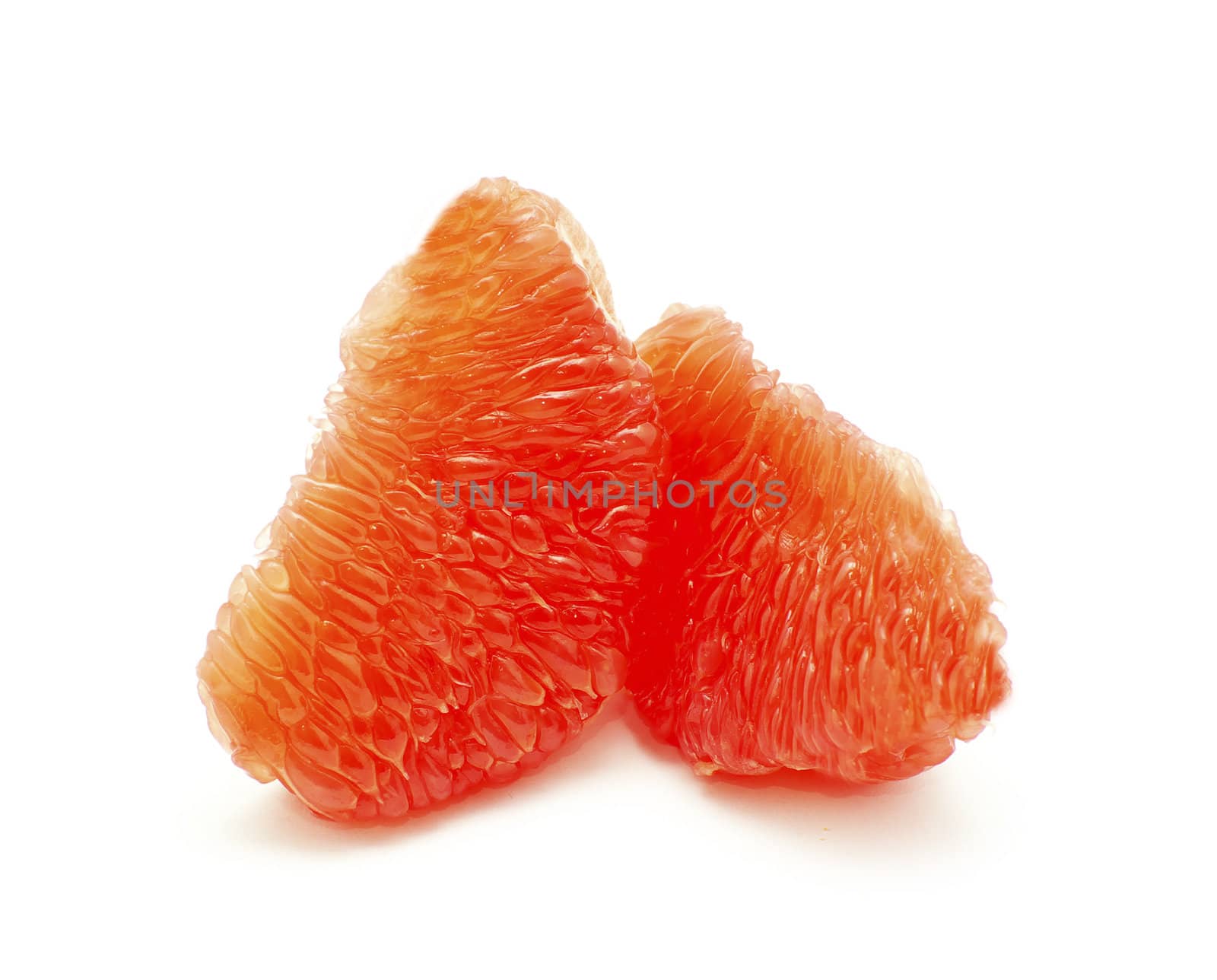 halves grapefruit isolated on a white