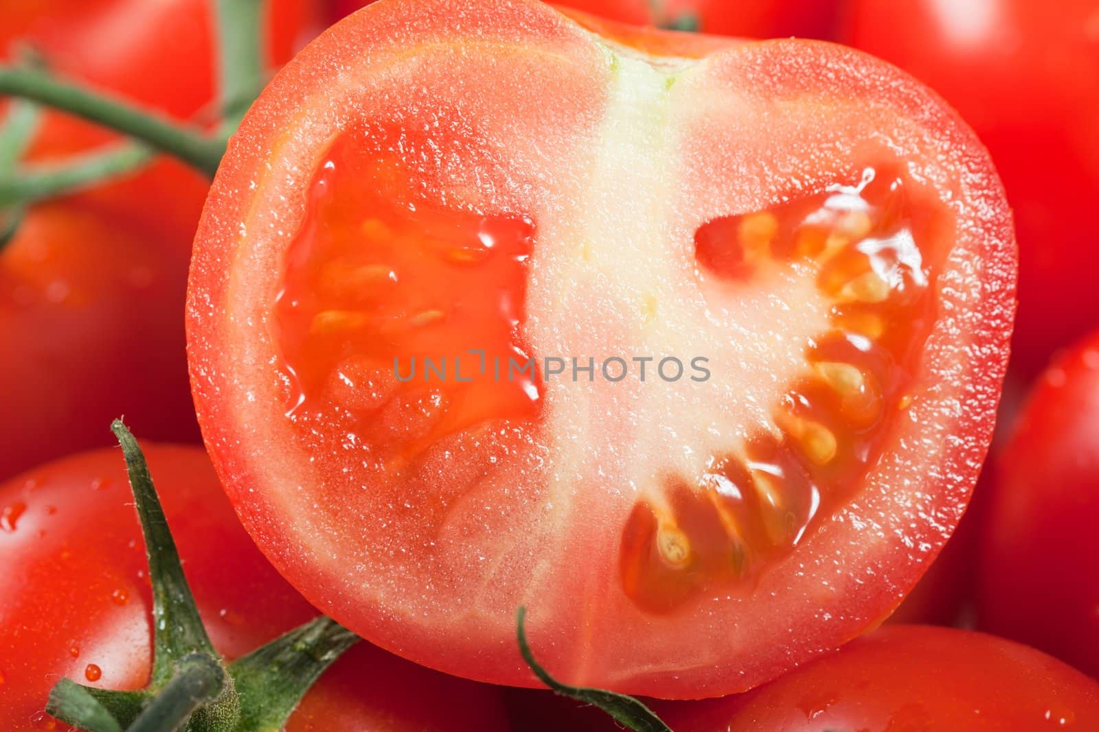 Healthy eating red ripe raw vegetable tomato food