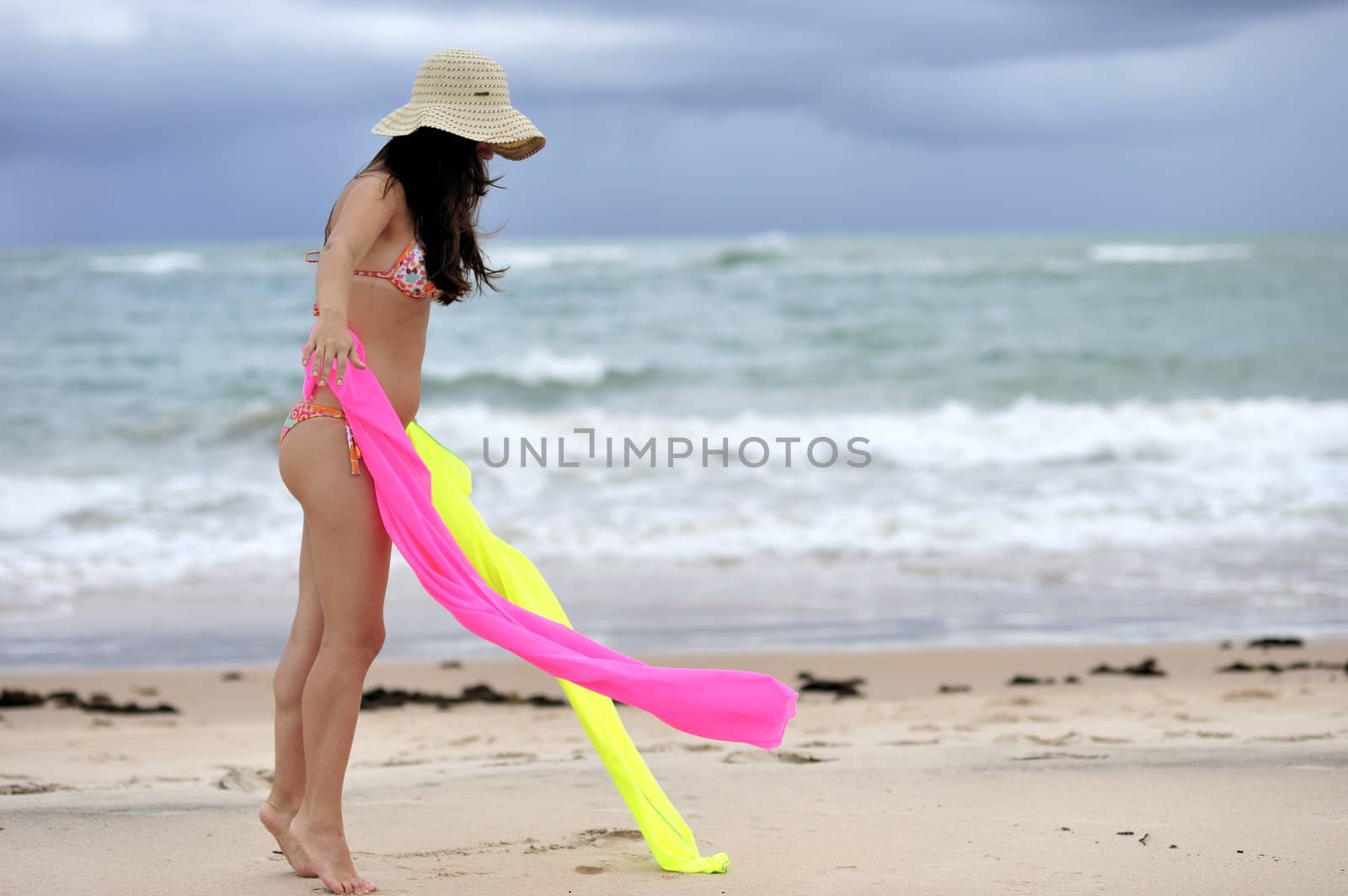 Woman enjoying on the beach, Brazil