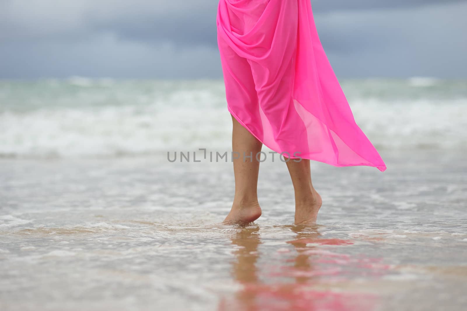 Woman enjoying on the beach, Brazil