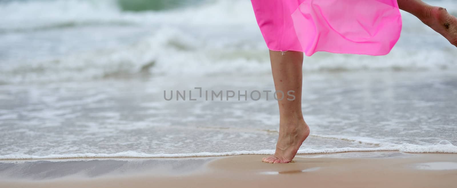 Woman enjoying on the beach, Brazil