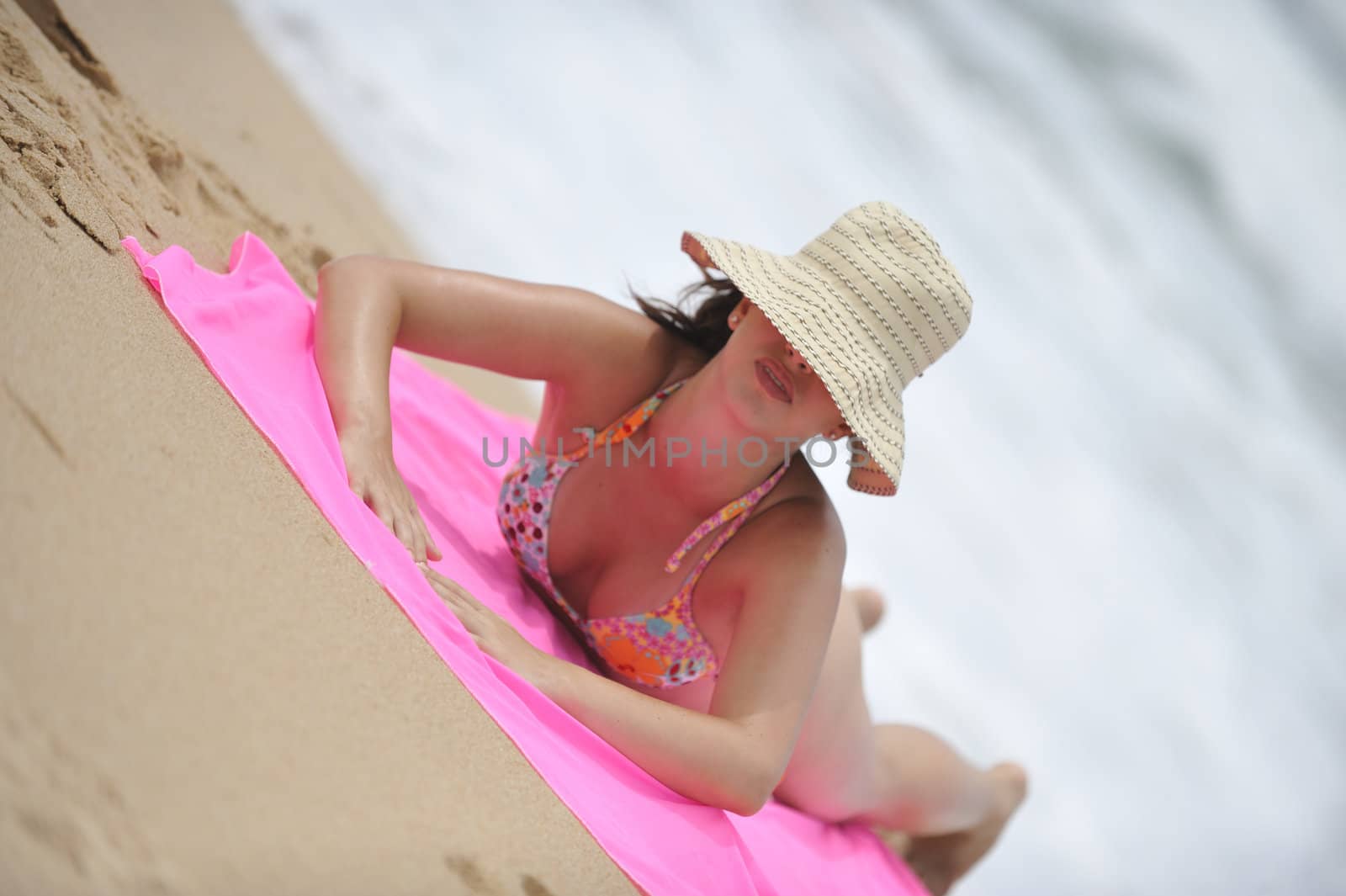 Woman enjoying on the beach, Brazil