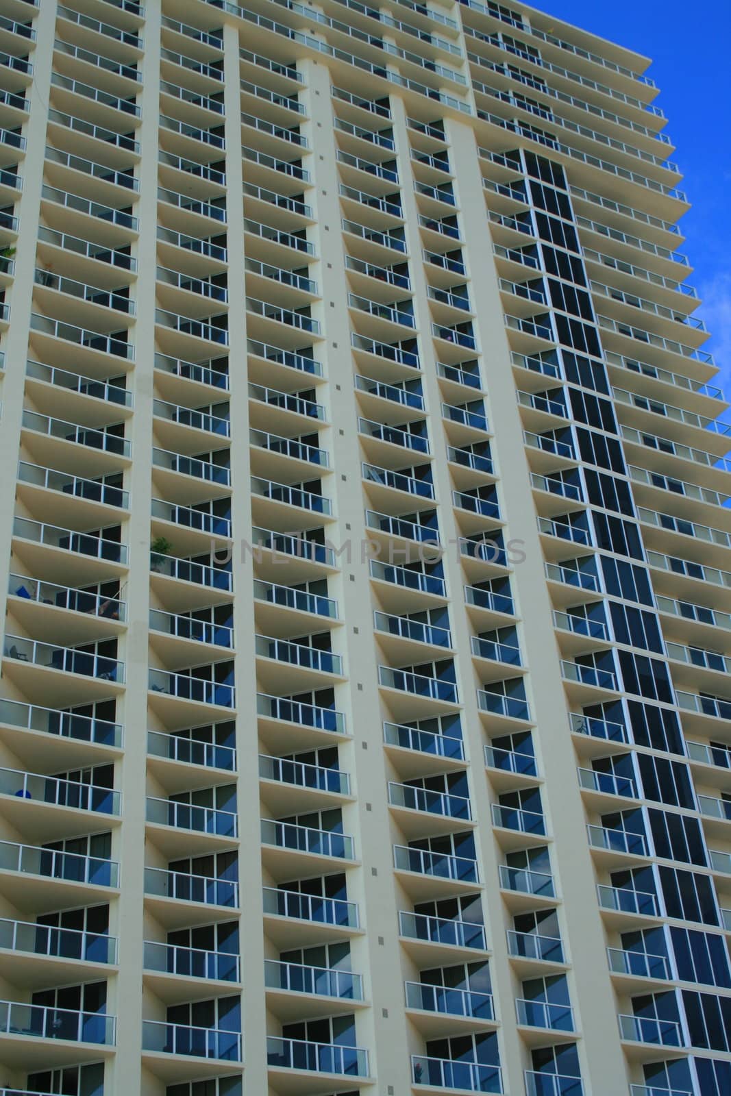 Close up of a modern building.
