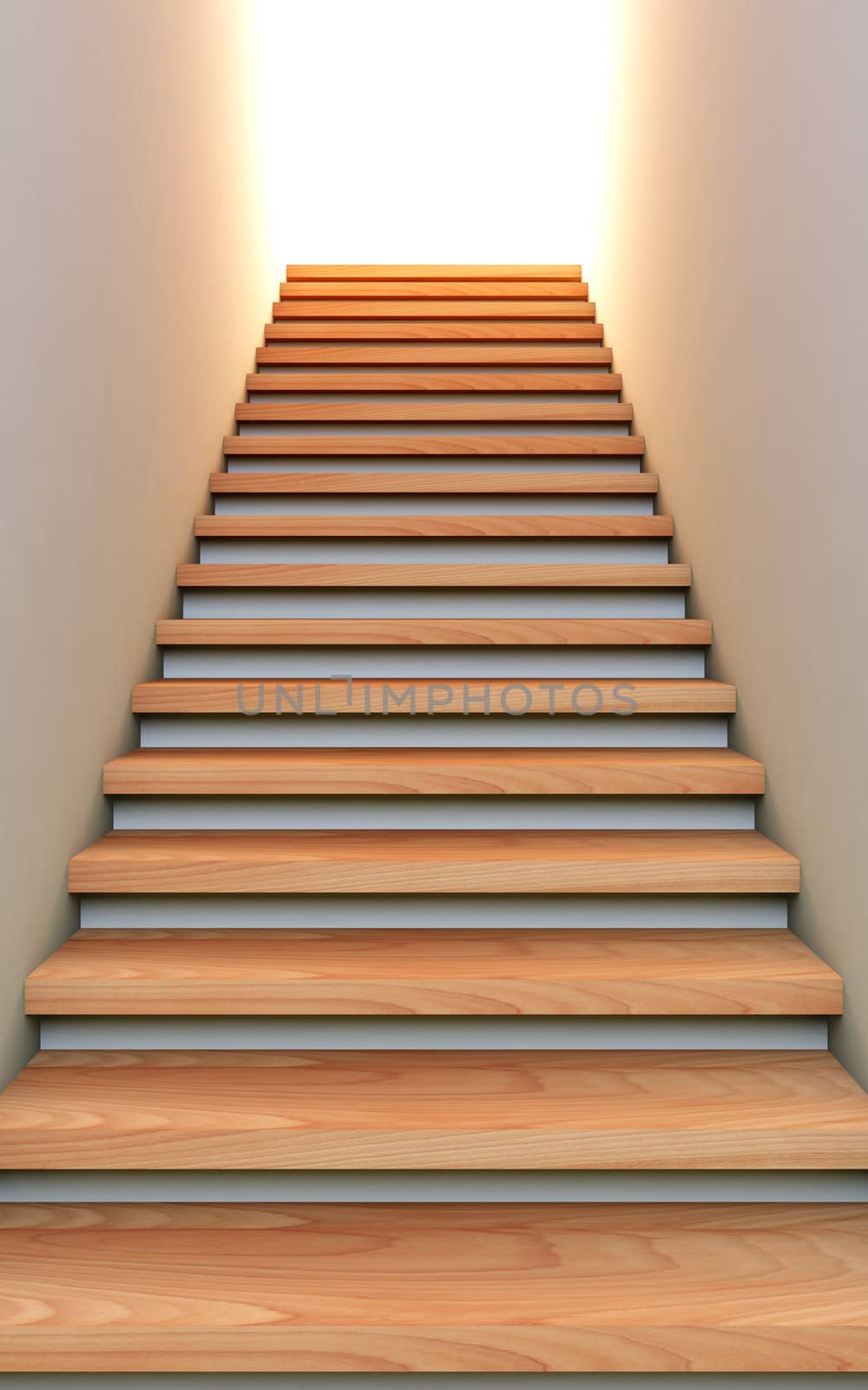 A 3D illustration of the stair to the future.