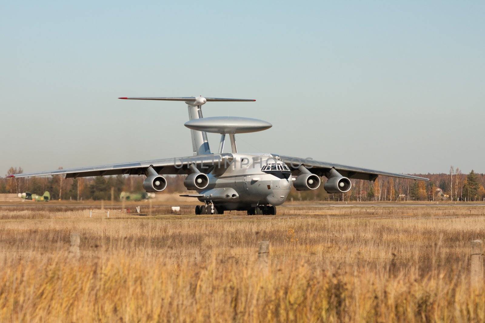 Military force air flying radar AWACS jet airplane