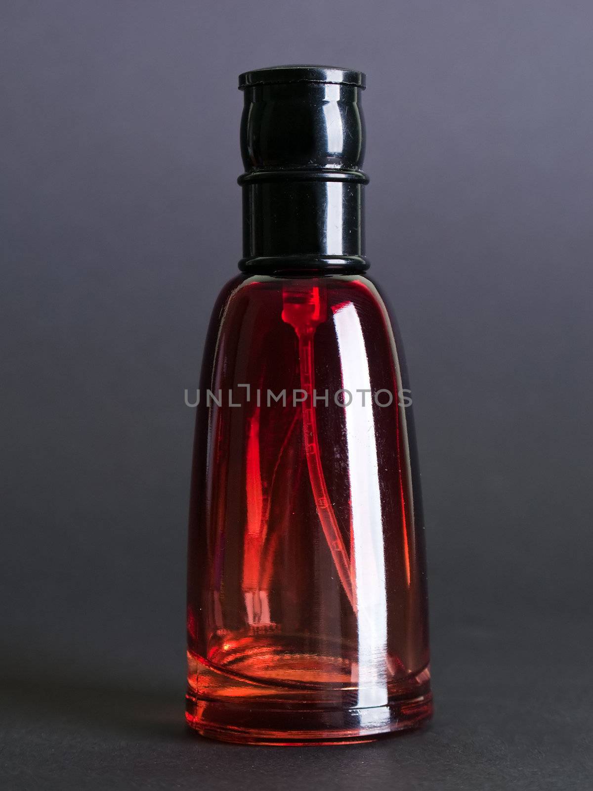 Glass perfume bottle with beauty liquid cosmetic