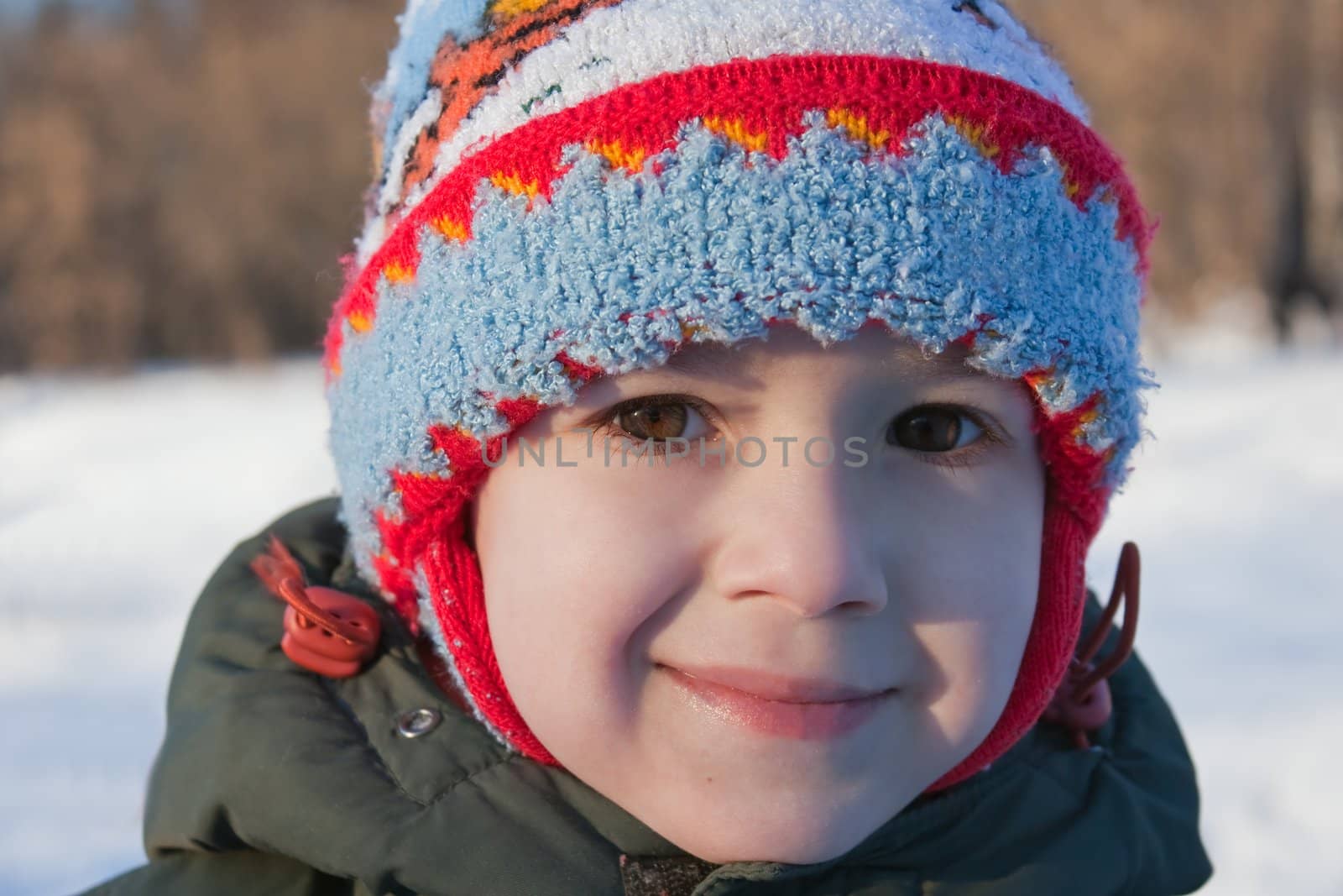 Little child smiling for happiness and fun