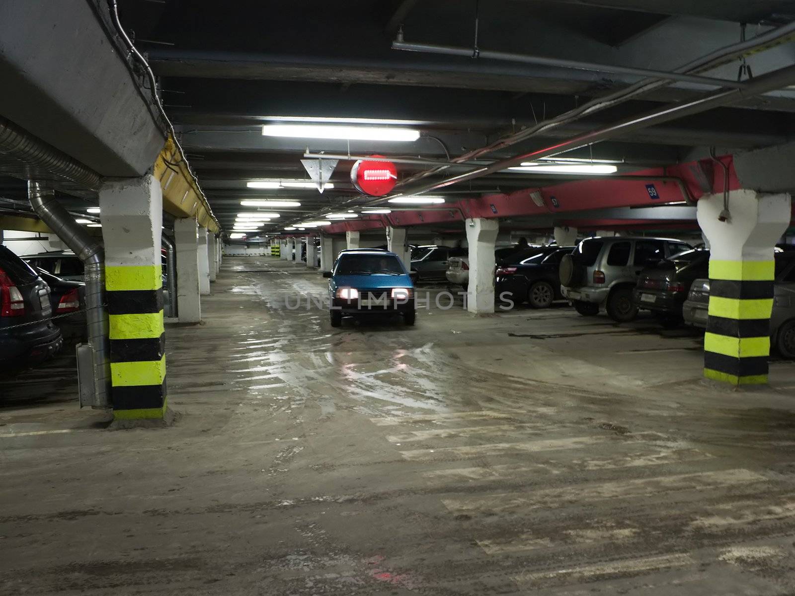 Car parking driving on vehicle traffic urban scene