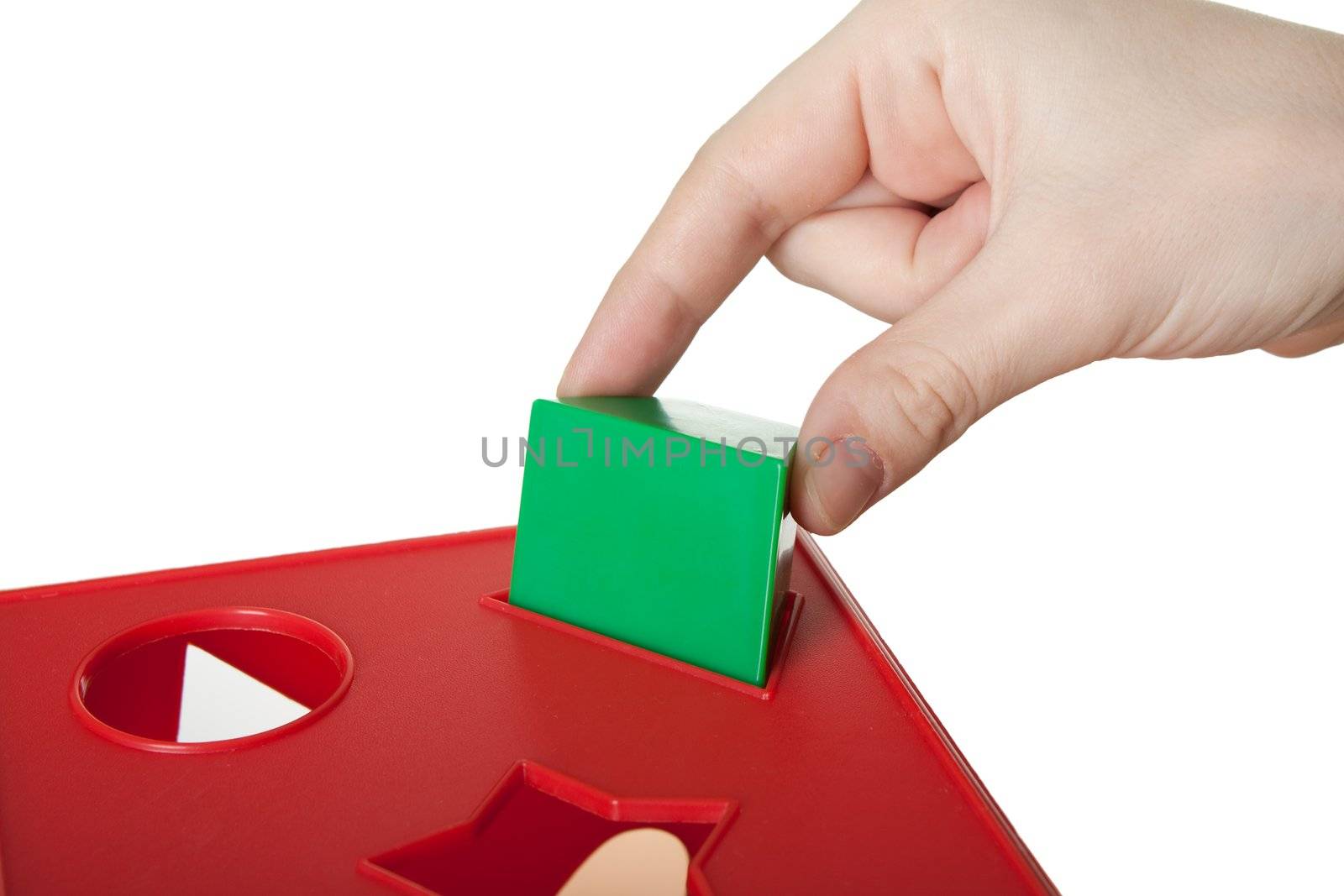 Learning leisure game red plastic block cube toy