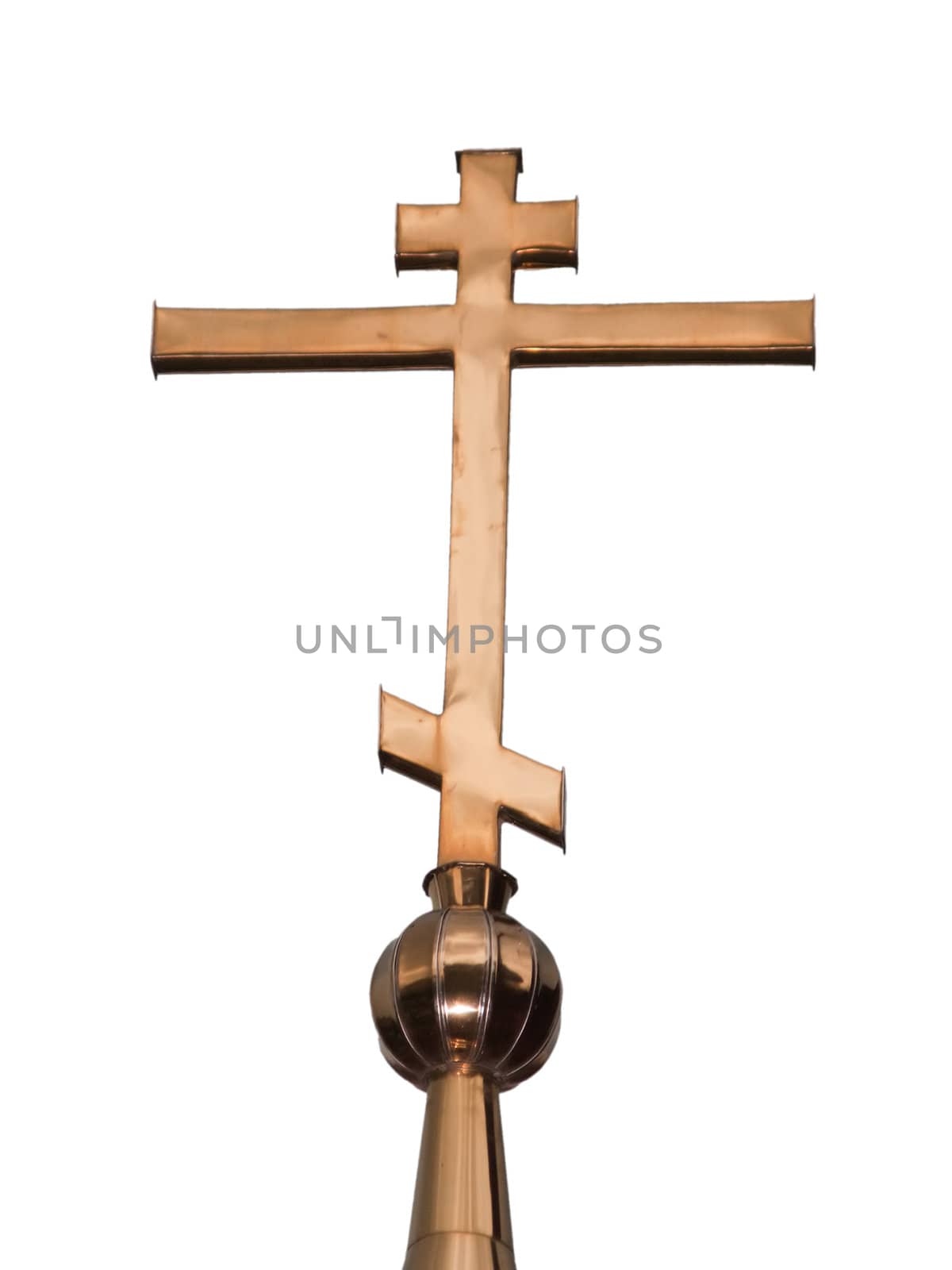 Cross on church dome religion scene