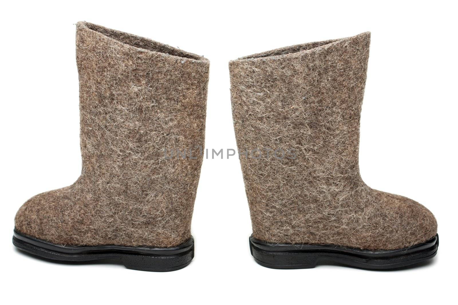 Russian traditional winter felt boot valenki shoes