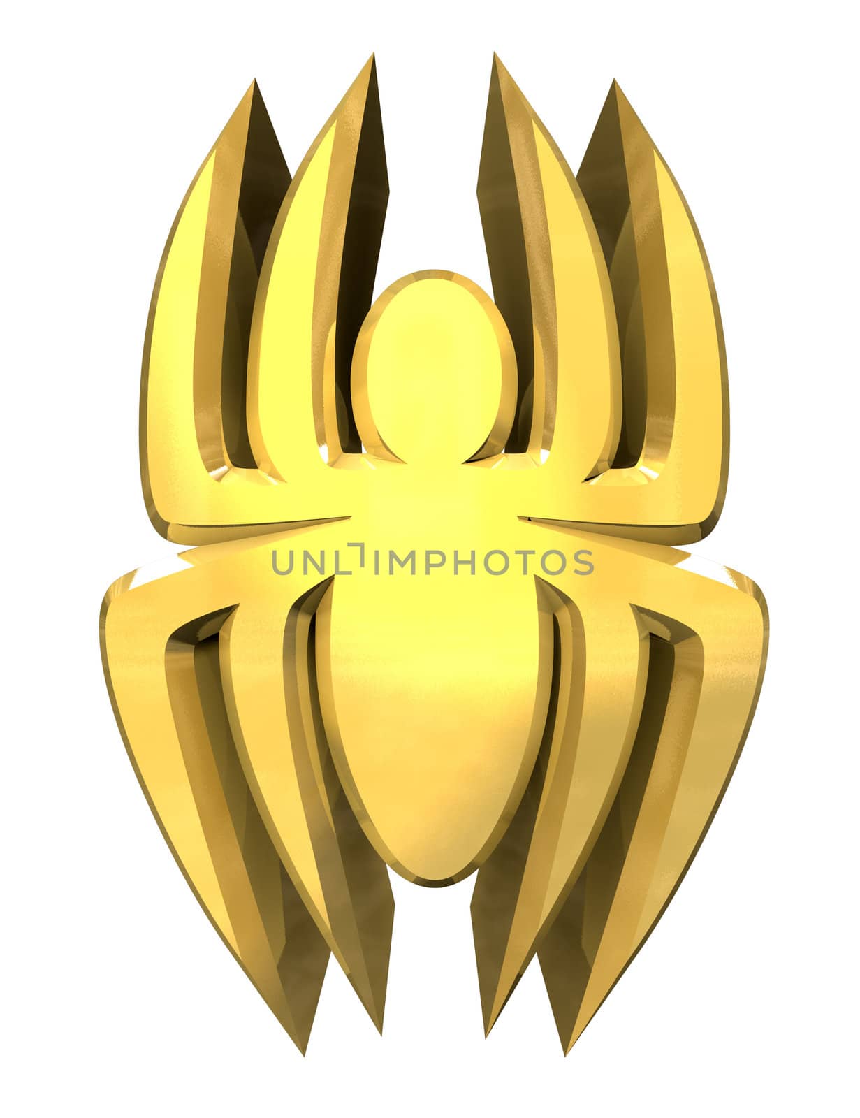 spider in gold - 3d made
