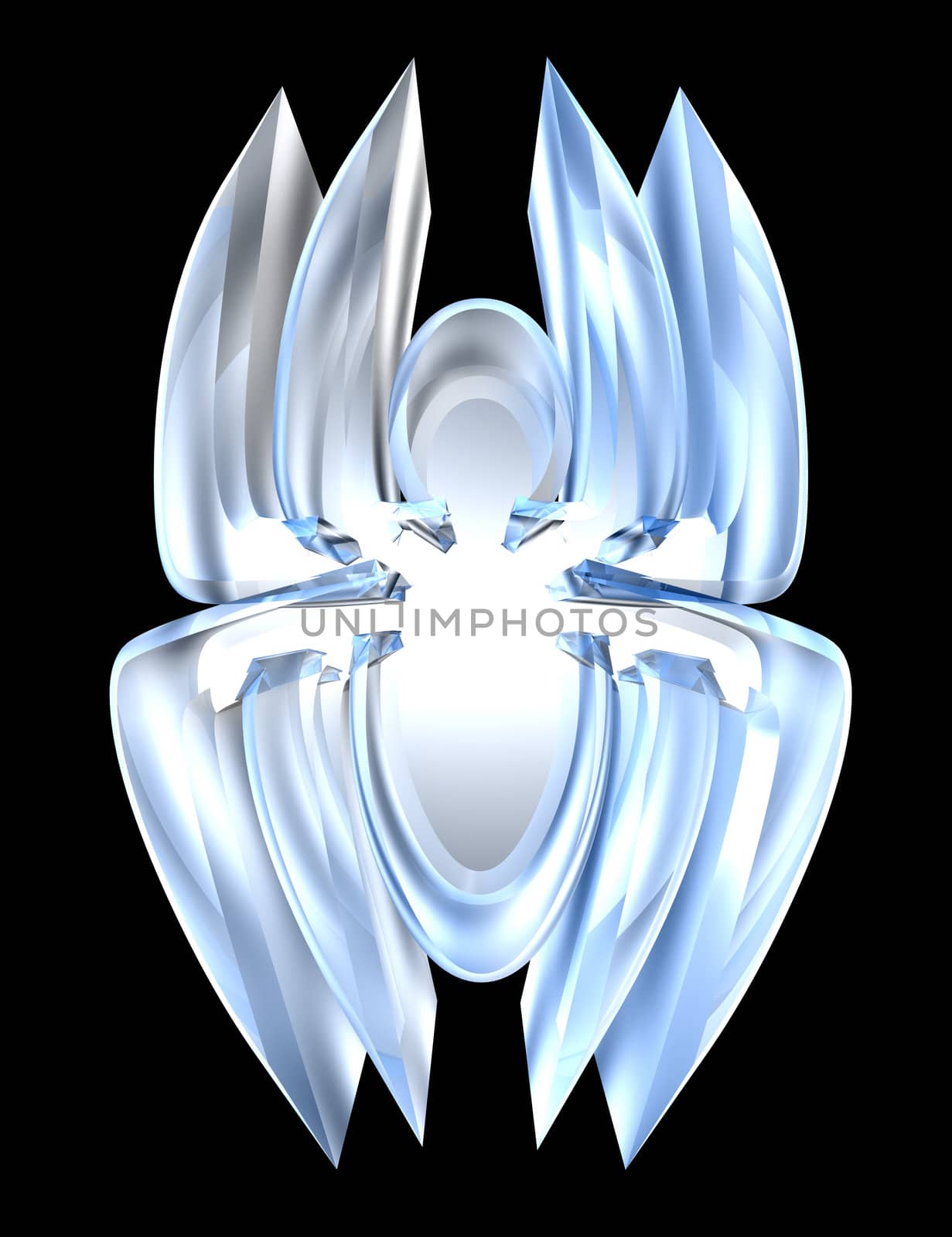 spider in glass - 3d made
