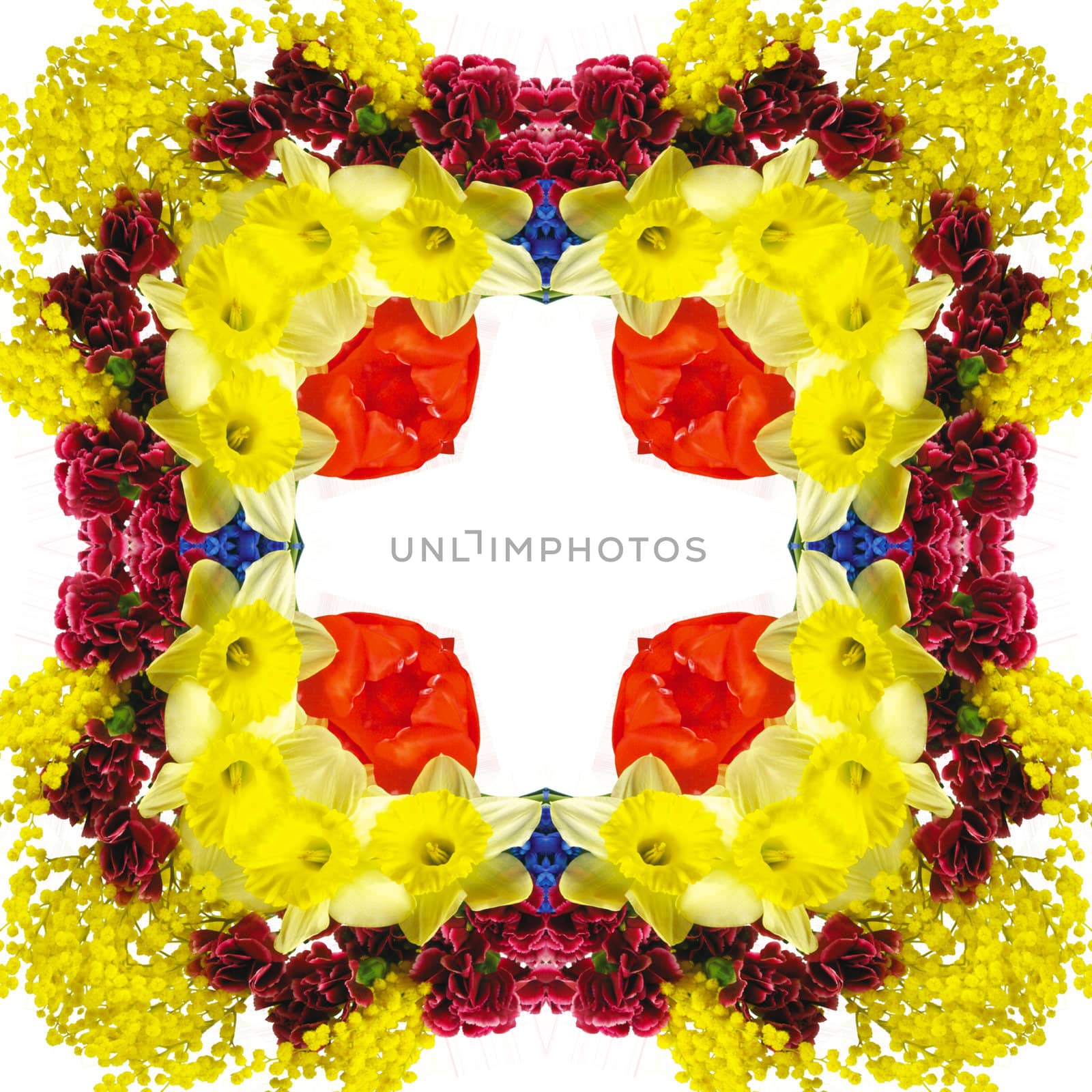 an abstract kaleidoscope background on white background