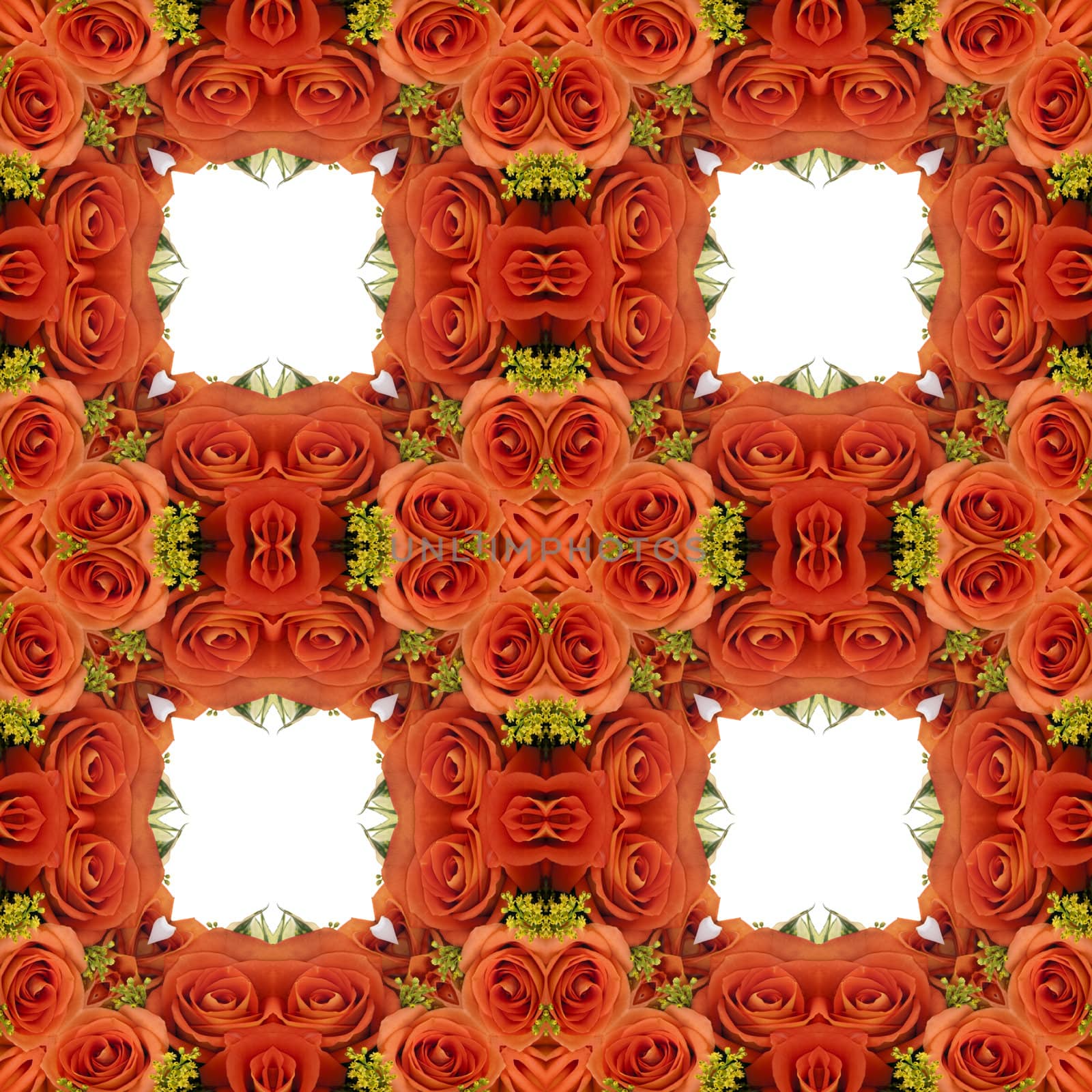 an abstract kaleidoscope background on white background