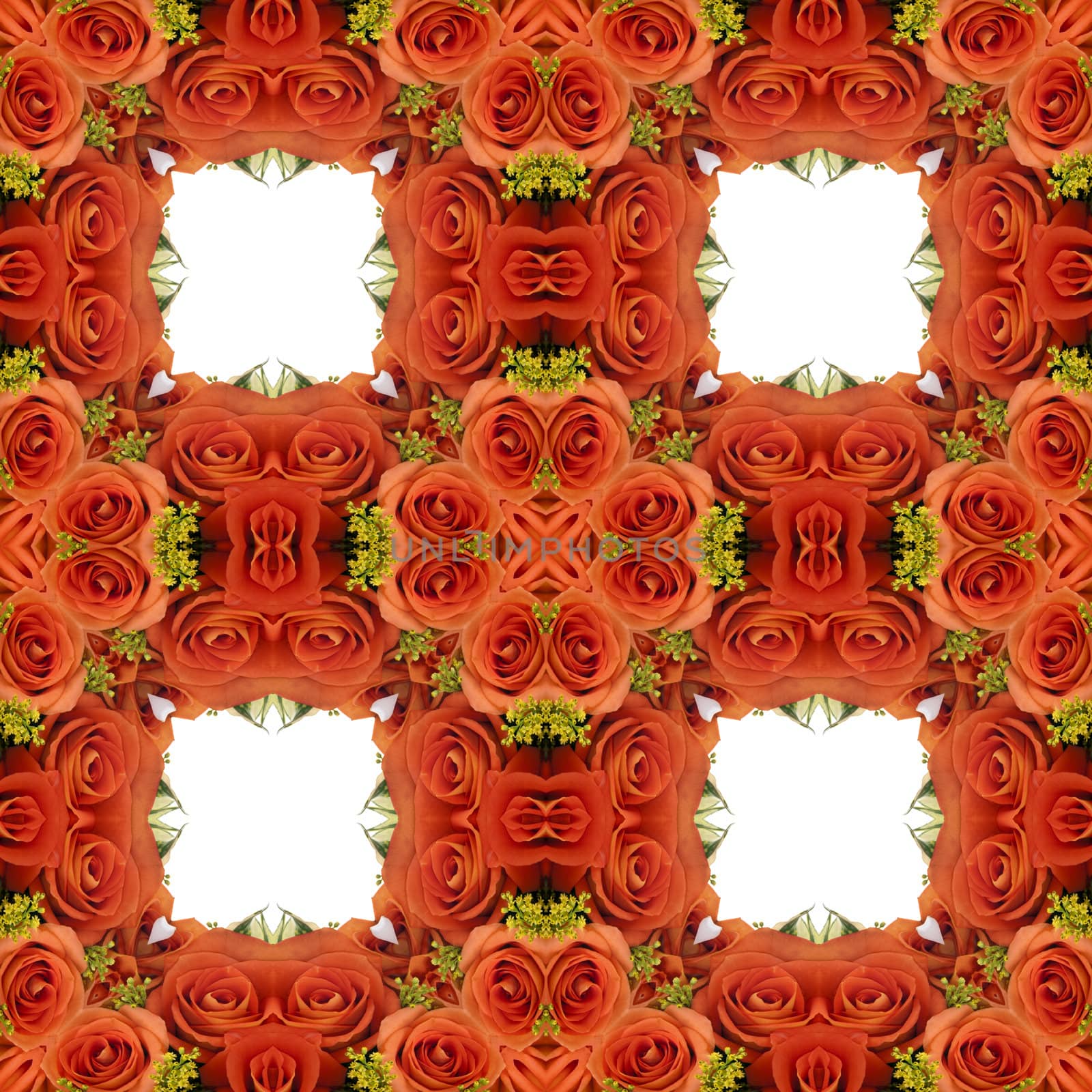 an abstract kaleidoscope background on white background