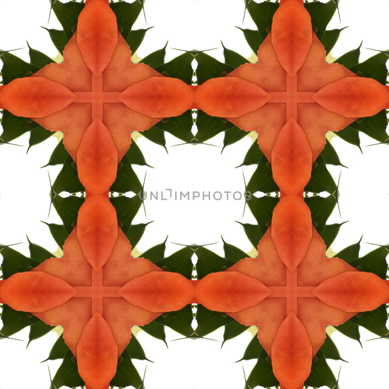 an abstract kaleidoscope background on white background