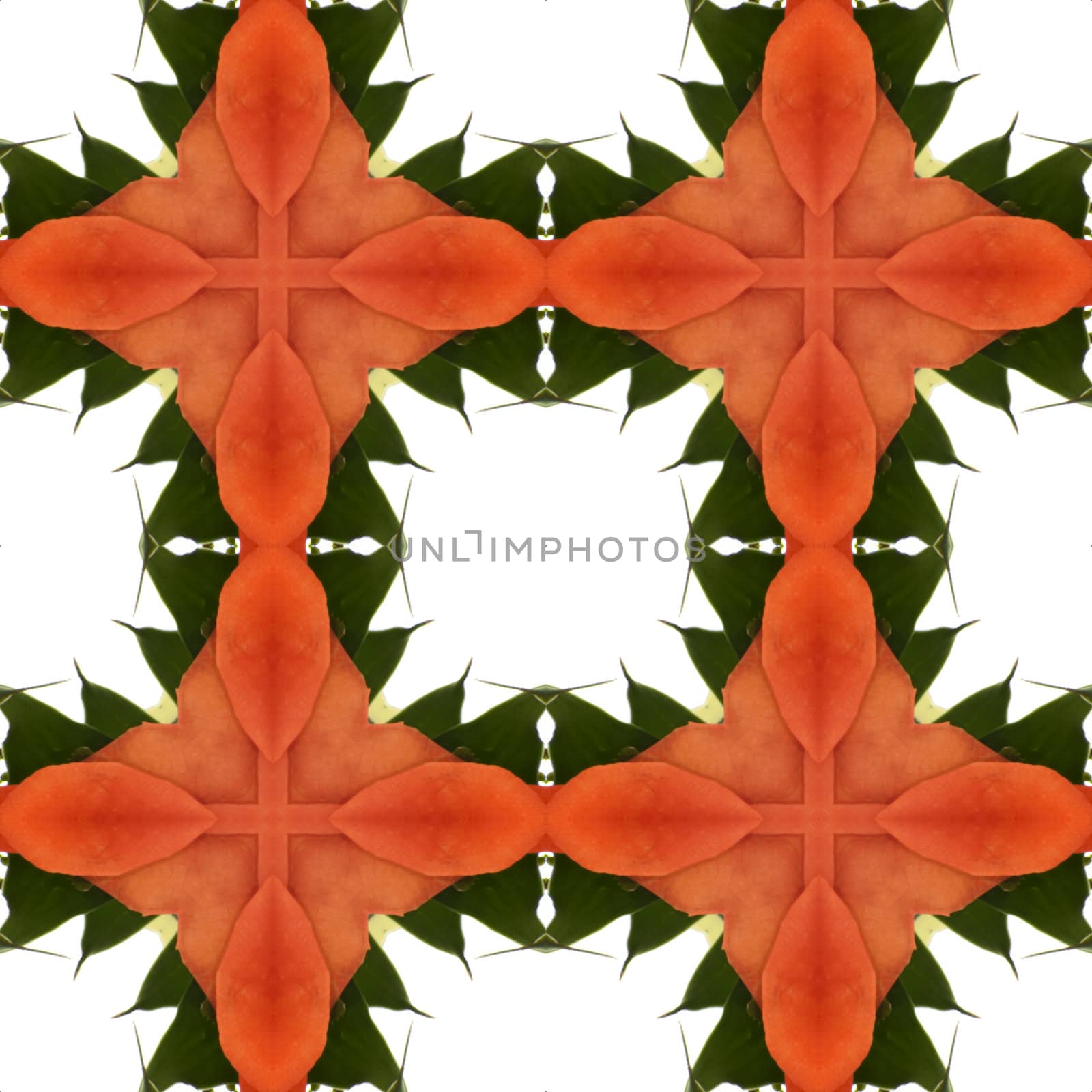 an abstract kaleidoscope background on white background