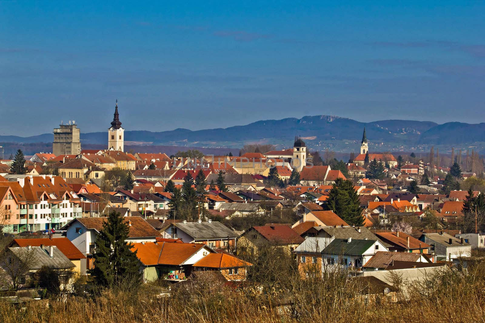 Historic Town of Krizevci panoramic cityscape by xbrchx