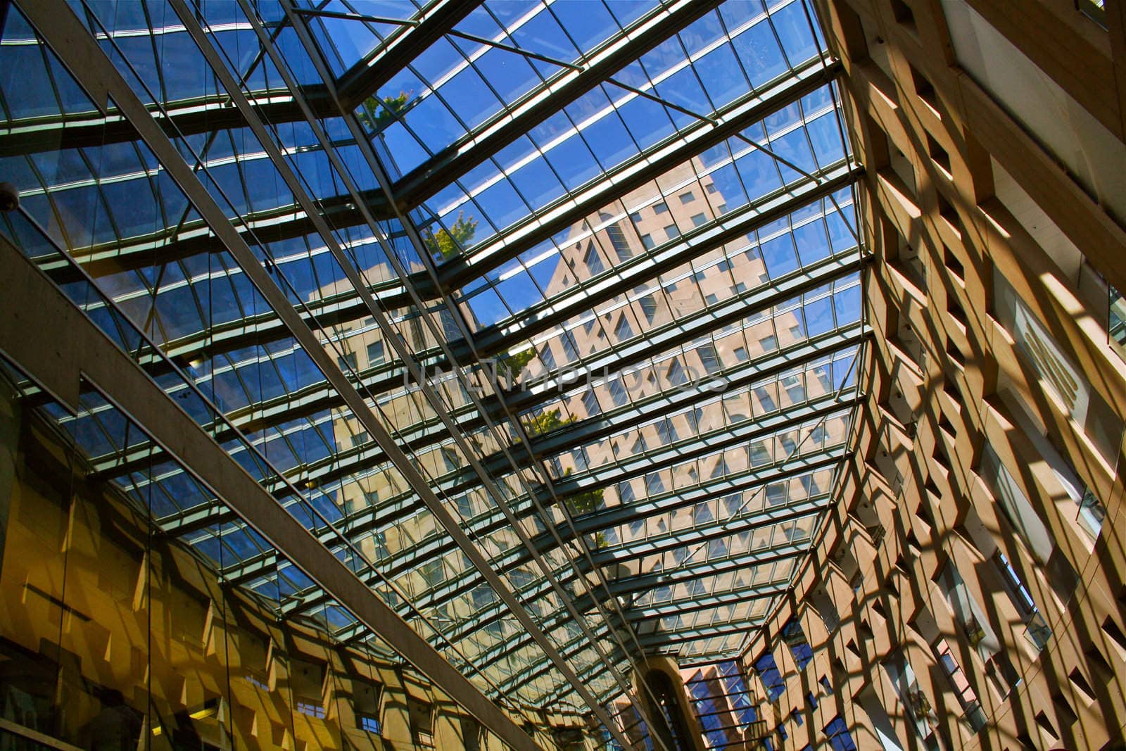 Metropolitan Library roof closeup in Canadian city Vancouver