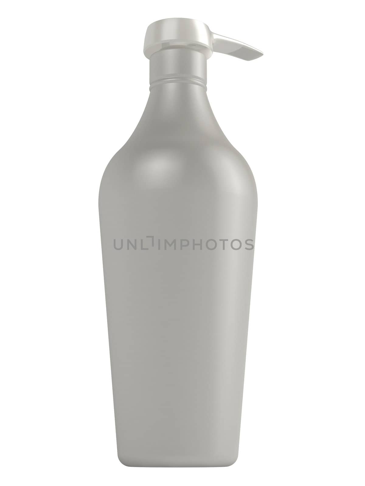 White bottle for soap isolated on white background