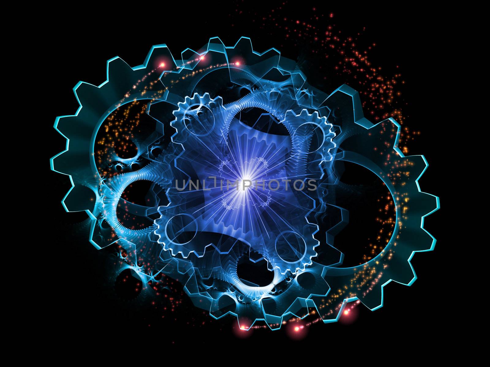 Colorful fractal mesh background suitable as backdrop for science and technology projects